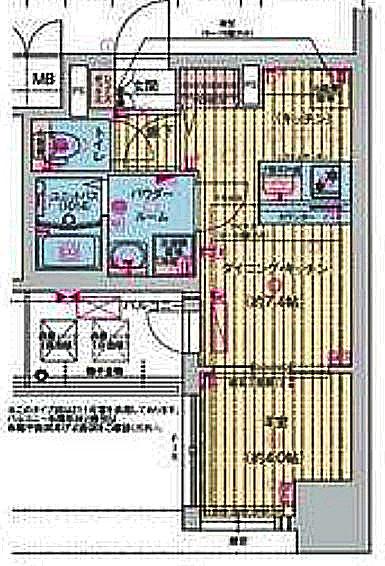 プレサンス今池駅前フェルディノ(1DK/6階)の間取り写真