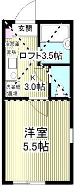 LALUCE YOKOHAMA(1K/1階)の間取り写真