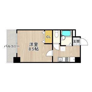 CITYSPIRE烏丸御池(1K/5階)の間取り写真