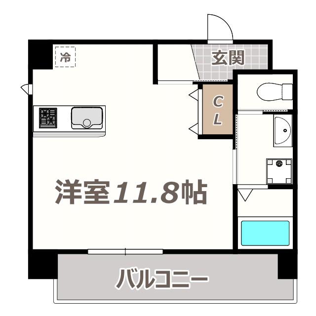 プレシア松崎(ワンルーム/5階)の間取り写真