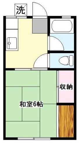 カトルセゾン(1K/2階)の間取り写真