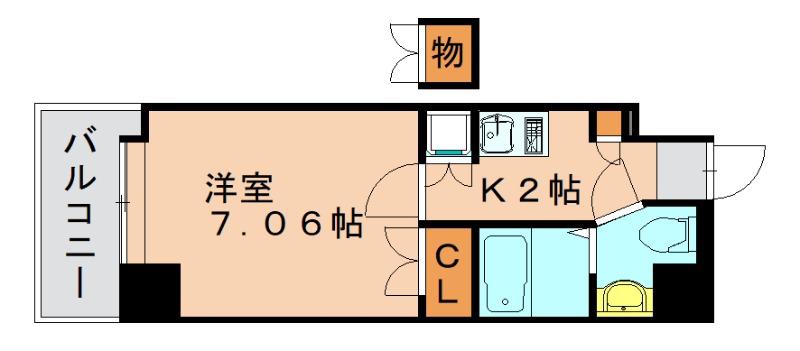 サヴォイレジェント(1K/3階)の間取り写真