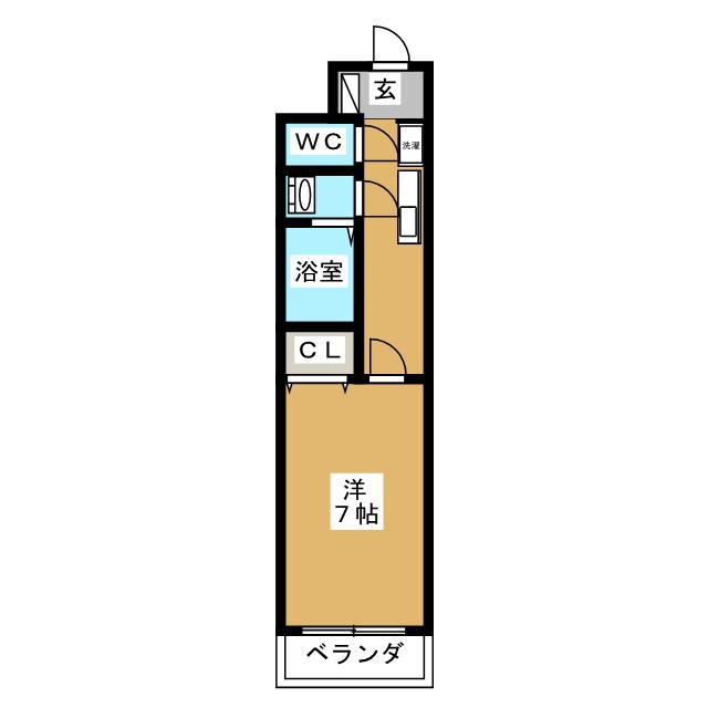 グリーンアース(1K/3階)の間取り写真
