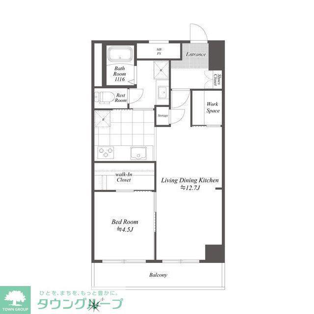 ブルーノコート蒲田(1LDK/2階)の間取り写真