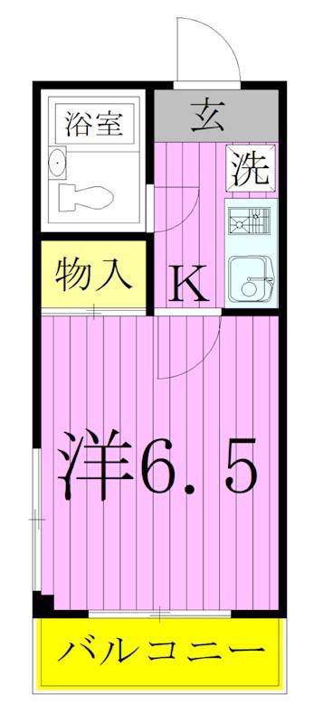 リバーサイド千住大橋(1K/1階)の間取り写真