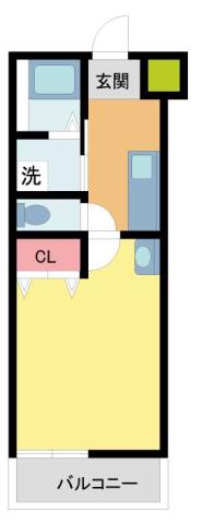 LUSTORE西宮北口1号棟(1K/3階)の間取り写真
