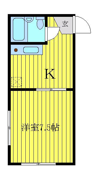 SWALLOW(1K/1階)の間取り写真