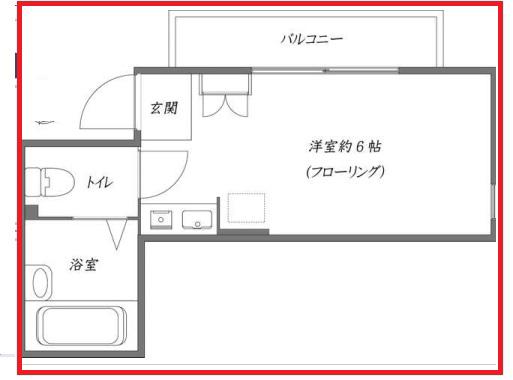 メルディア江北(ワンルーム/3階)の間取り写真