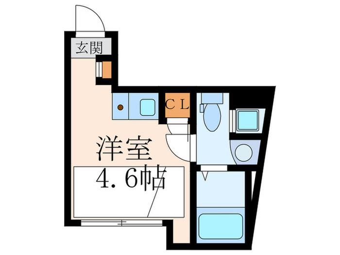 HJ PLACE 中目黒(ワンルーム/2階)の間取り写真