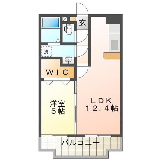 プランドール(1LDK/3階)の間取り写真