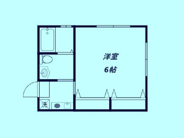 ソウミ湘南(1K/3階)の間取り写真