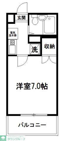 レジデンスカープ大宮(1K/5階)の間取り写真