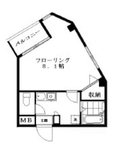 ネスト池尻(1K/2階)の間取り写真
