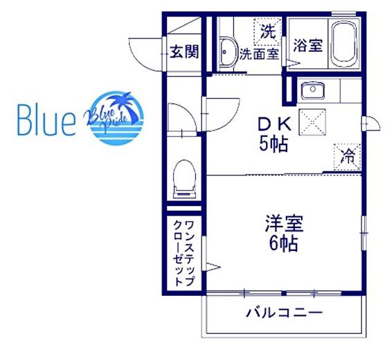 ディオネ茅ヶ崎(1DK/1階)の間取り写真