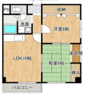 メイフェアN(2LDK/4階)の間取り写真