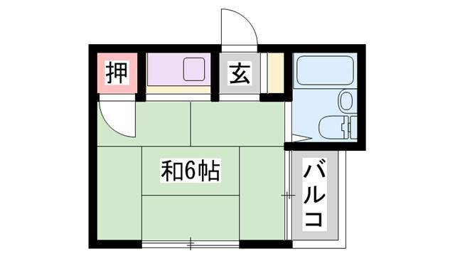 オクノプレイス(ワンルーム/3階)の間取り写真