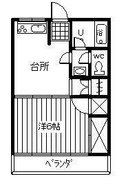 ハイツF&S(1DK/1階)の間取り写真