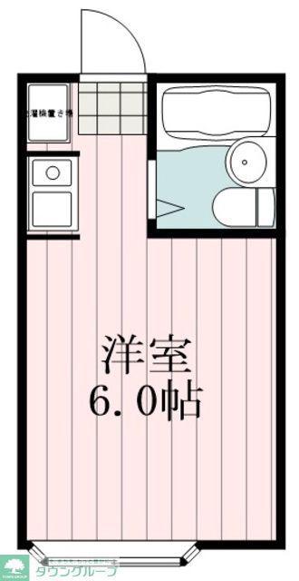 チサトハイツ(ワンルーム/2階)の間取り写真