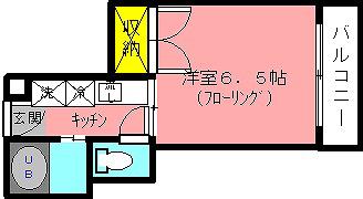 アストリア(1K/1階)の間取り写真