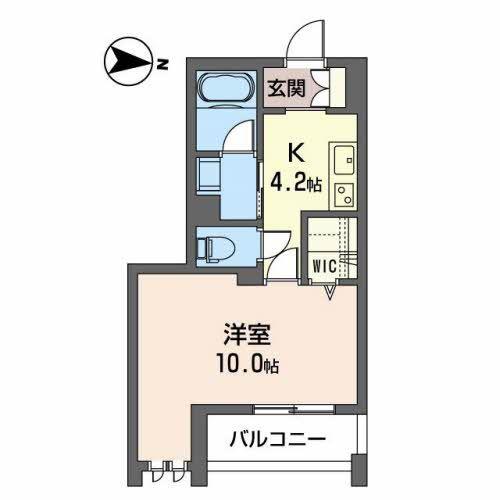 ルーエレジデンツ三日市(1K/3階)の間取り写真