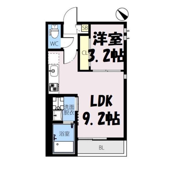 GRANDTIC 悠(1LDK/1階)の間取り写真