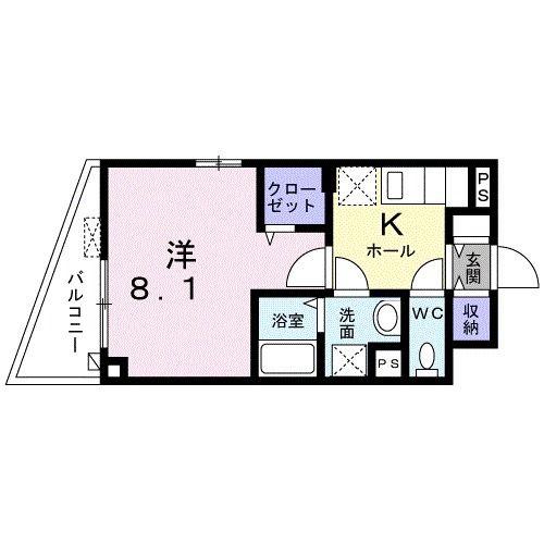 ビレッジ アップ 渋谷(1K/4階)の間取り写真