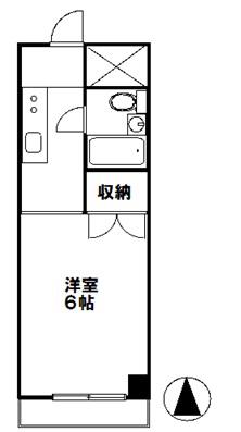 椙本ハイツ(1K/2階)の間取り写真