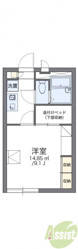 レオパレスエスポワール(1K/1階)の間取り写真
