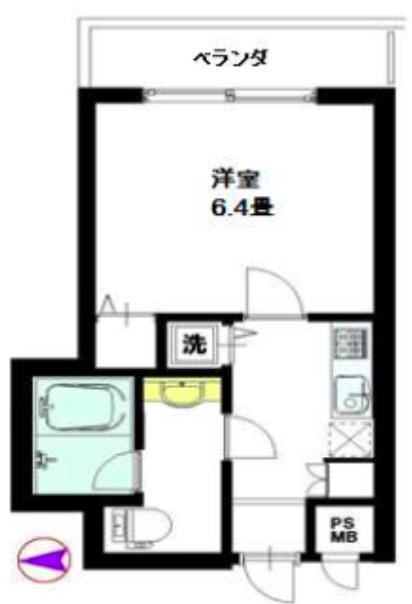 エクセリア大山(1K/3階)の間取り写真