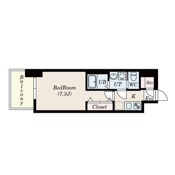 S-RESIDENCE名駅南(1K/11階)の間取り写真