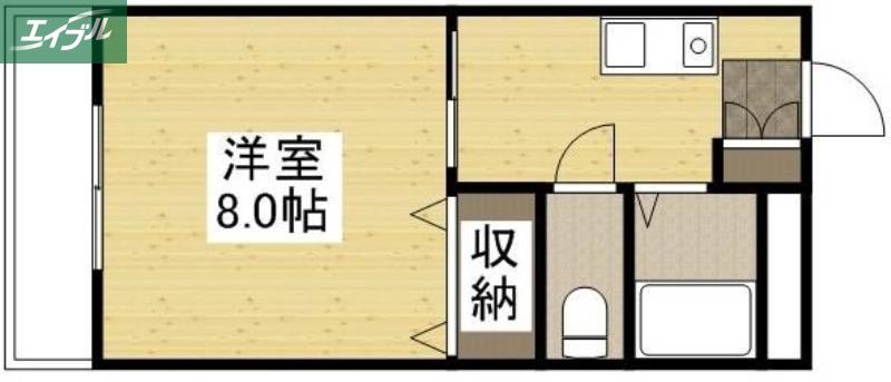 エクシードY(1K/3階)の間取り写真