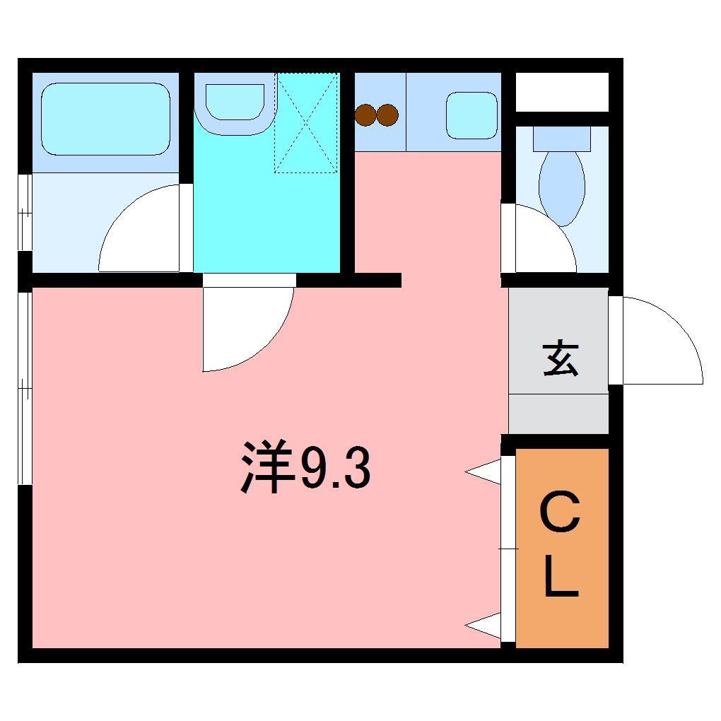 パームス庄田(ワンルーム/1階)の間取り写真