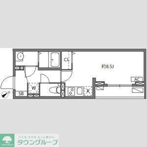 ウィンドテラスセカンド八広IV(ワンルーム/2階)の間取り写真