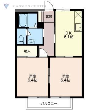 MハイツIV(2DK/2階)の間取り写真