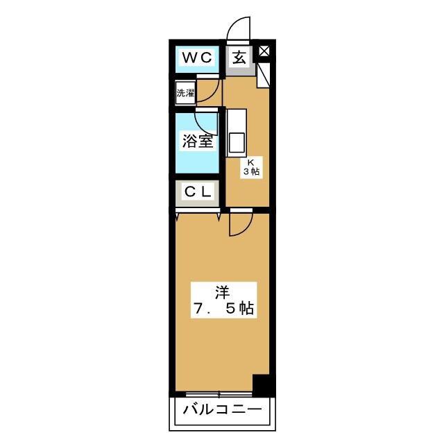 YMO駒沢(1K/2階)の間取り写真
