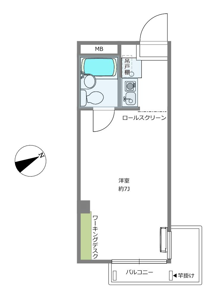 SEEDTERRACE大井II(ワンルーム/2階)の間取り写真