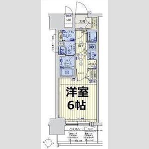 スワンズシティ大阪城ノース(1K/8階)の間取り写真