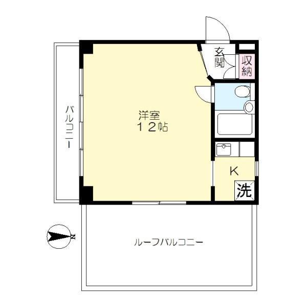 TWIN WOOD SQUARE(1K/5階)の間取り写真