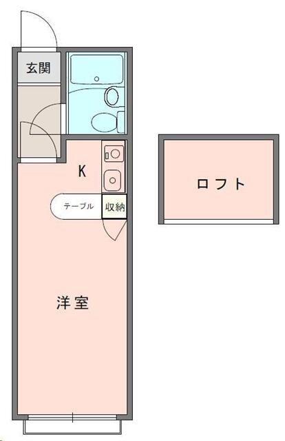 ベルピア馬堀海岸(ワンルーム/1階)の間取り写真