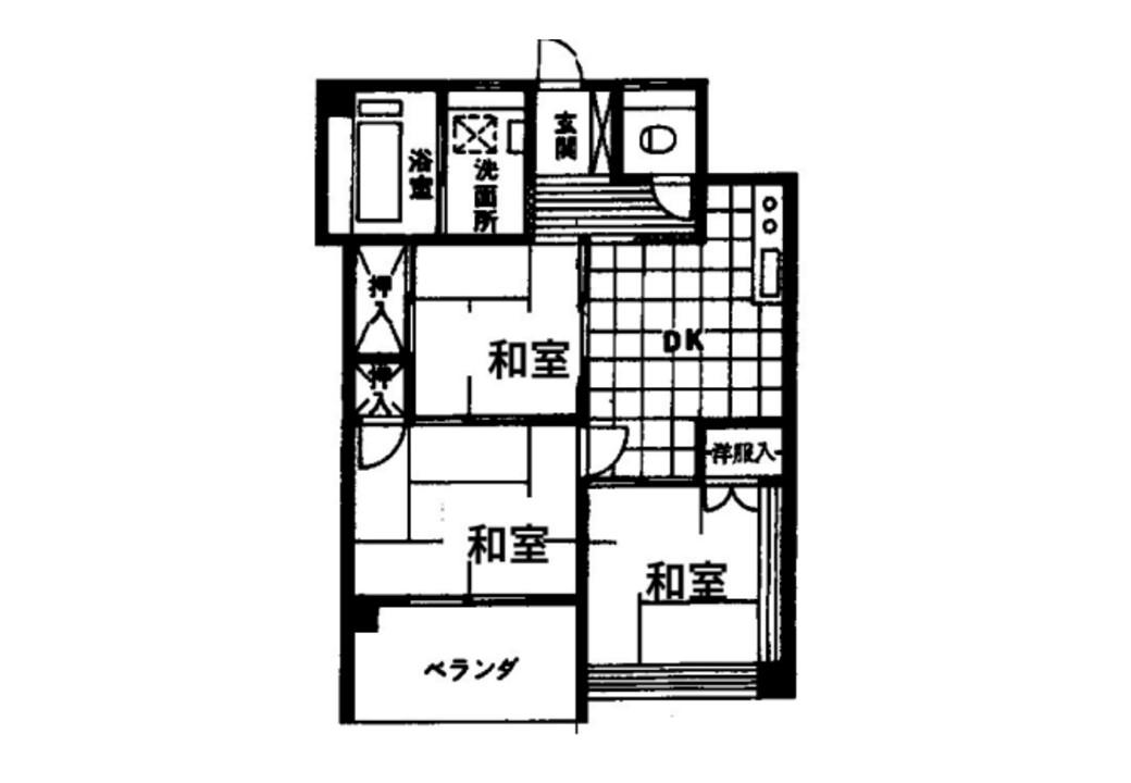 大宮大成町(3DK/2階)の間取り写真