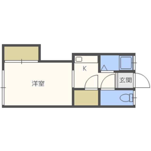 フォーサイト友丘APPARTMENTR(1K/2階)の間取り写真