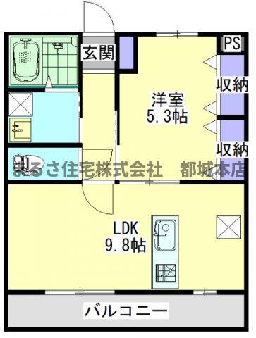 都原グランテラス(1LDK/3階)の間取り写真