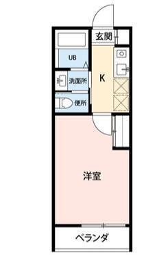 エクセルメゾンB(1K/1階)の間取り写真