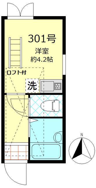 エスポワール羽田壱番館(ワンルーム/3階)の間取り写真