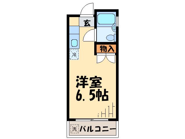 ミレニアムハウス(ワンルーム/2階)の間取り写真