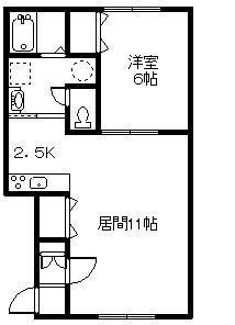 MOCCA(1LDK/1階)の間取り写真