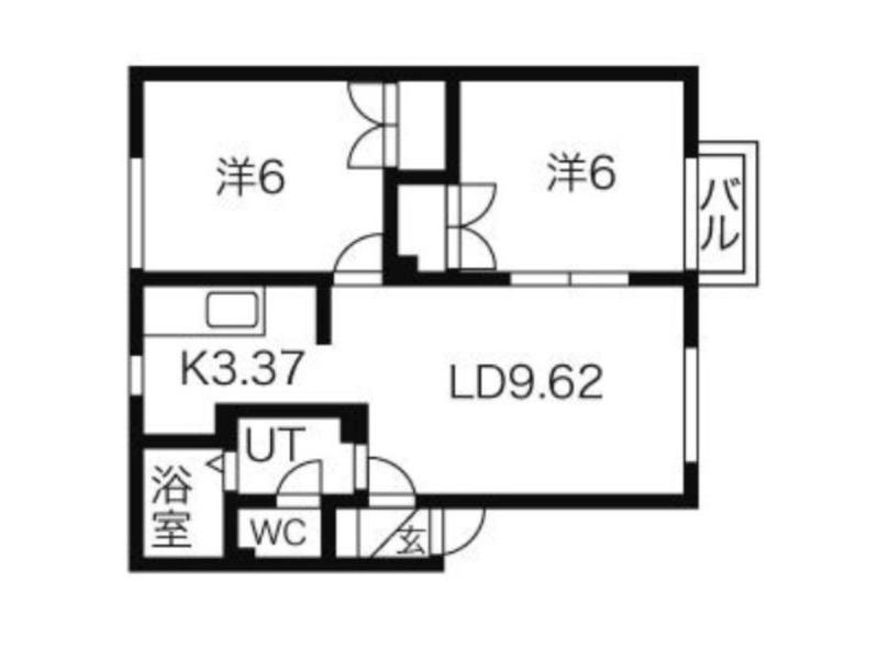 フォーレストパーク美園(2LDK/2階)の間取り写真