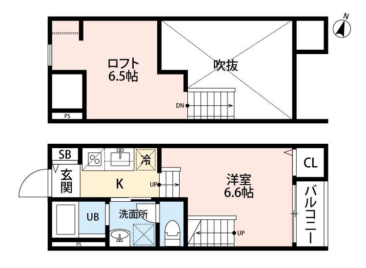NS SERIES 迎町(ワンルーム/2階)の間取り写真
