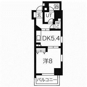 MELIV鶴舞(1DK/6階)の間取り写真