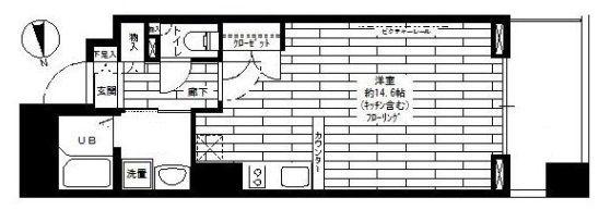 ステージグランデ宮崎台(ワンルーム/2階)の間取り写真